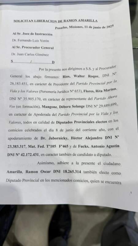 Piden la "inmediata liberación" del expolicía Ramón Amarilla imagen-5