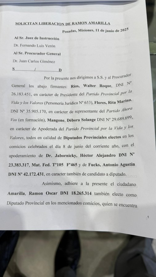 Piden la «inmediata liberación» del expolicía Ramón Amarilla Piden la "inmediata liberación" del expolicía Ramón Amarilla imagen-1