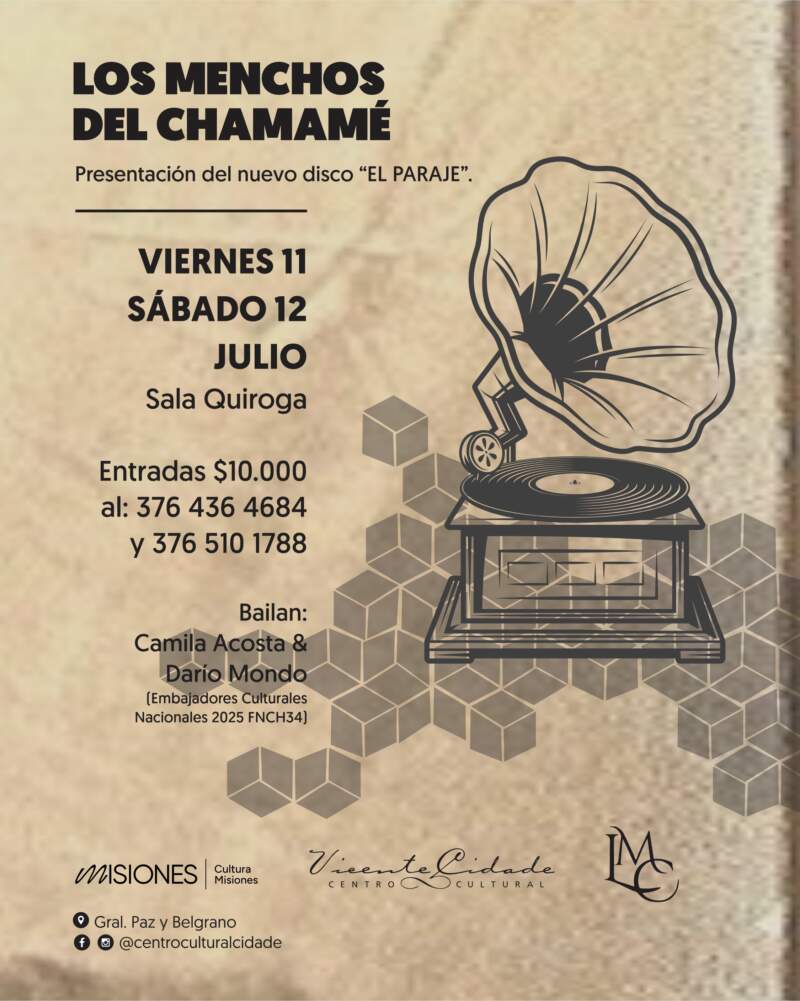 Muestras, conciertos, funciones teatrales y eventos al aire libre componen la grilla cultural de Misiones entre el miércoles 10 y el domingo 13 de julio imagen-6