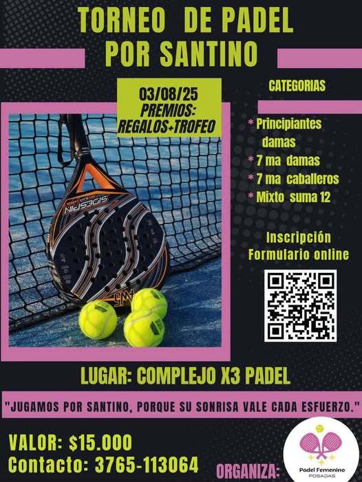 Torneo Solidario de Pádel por Santino, el niño que sigue su tratamiento contra la leucemia en Singapur imagen-2