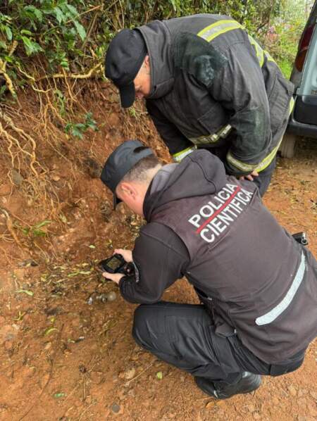 Bomberos anti-explosivos retiraron una granada del frente de una vivienda en Bernardo de Irigoyen Bomberos anti-explosivos retiraron una granada del frente de una vivienda en Bernardo de Irigoyen imagen-8