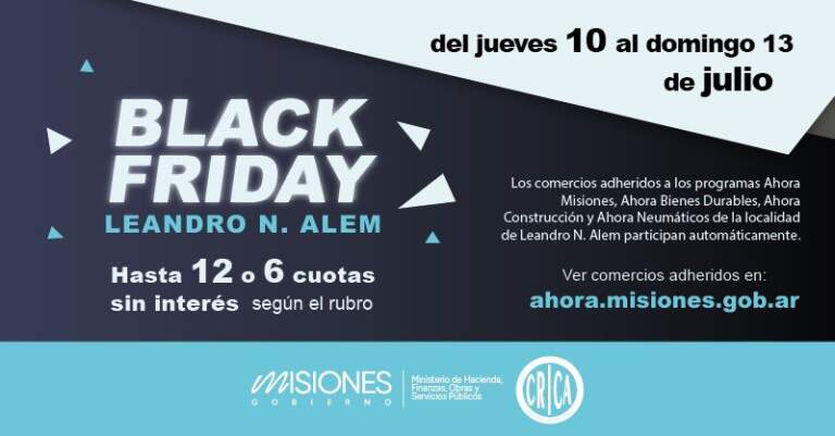 Con la participación de más de 100 comercios, este jueves comienza la 4ta edición del Black Friday Alem imagen-41