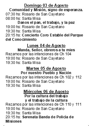 “Con San Cayetano, peregrinos de la esperanza”: invitan a las fiestas patronales en la Chacra 103 7 “Con San Cayetano, peregrinos de la esperanza”: invitan a las fiestas patronales en la Chacra 103 imagen-6