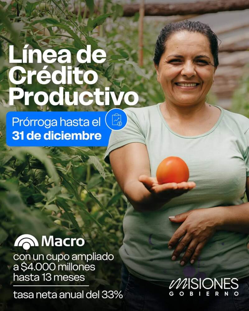 Passalacqua prorrogó hasta fin de año línea de crédito productivo de corto plazo con el Banco Macro, con un cupo ampliado a $4.000 millones 3 Passalacqua prorrogó hasta fin de año línea de crédito productivo de corto plazo con el Banco Macro, con un cupo ampliado a $4.000 millones imagen-2