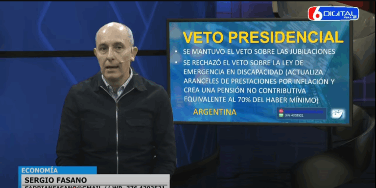 Vetos presidenciales sobre jubilaciones, bonos y ley de discapacidad reordenan el debate en el Congreso y generan tensiones sobre el gasto público Vetos presidenciales sobre jubilaciones, bonos y ley de discapacidad reordenan el debate en el Congreso y generan tensiones sobre el gasto público imagen-6