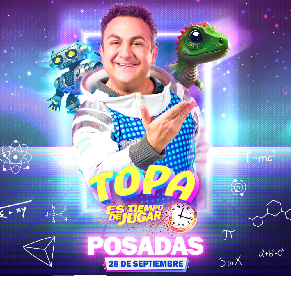 Topa llega a Posadas con su espectáculo “Es Tiempo de Jugar”, un show familiar lleno de música, baile y aventuras imagen-2