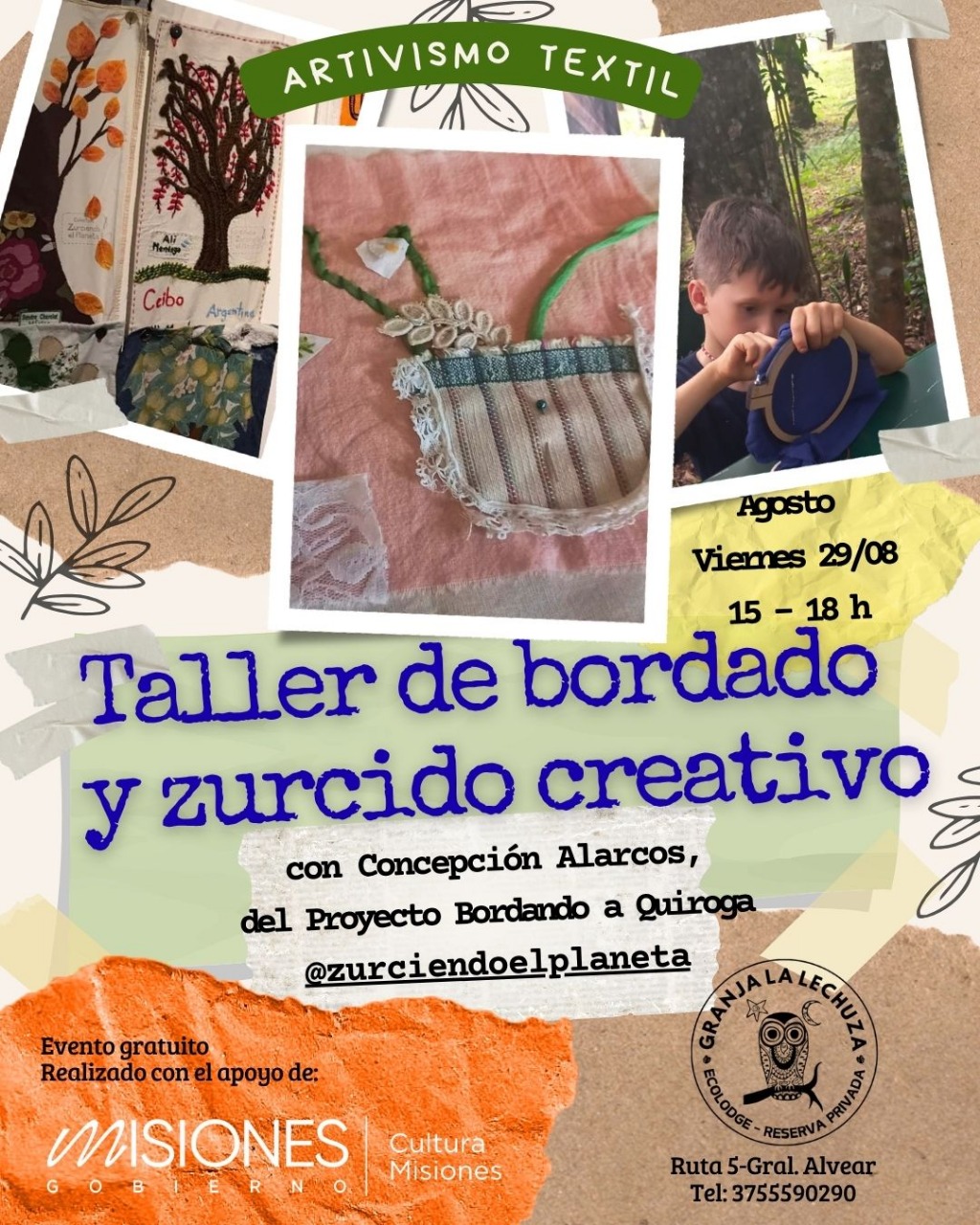 Arte, ambiente y comunidad: este viernes se realiza un nuevo taller de bordado en Oberá imagen-2