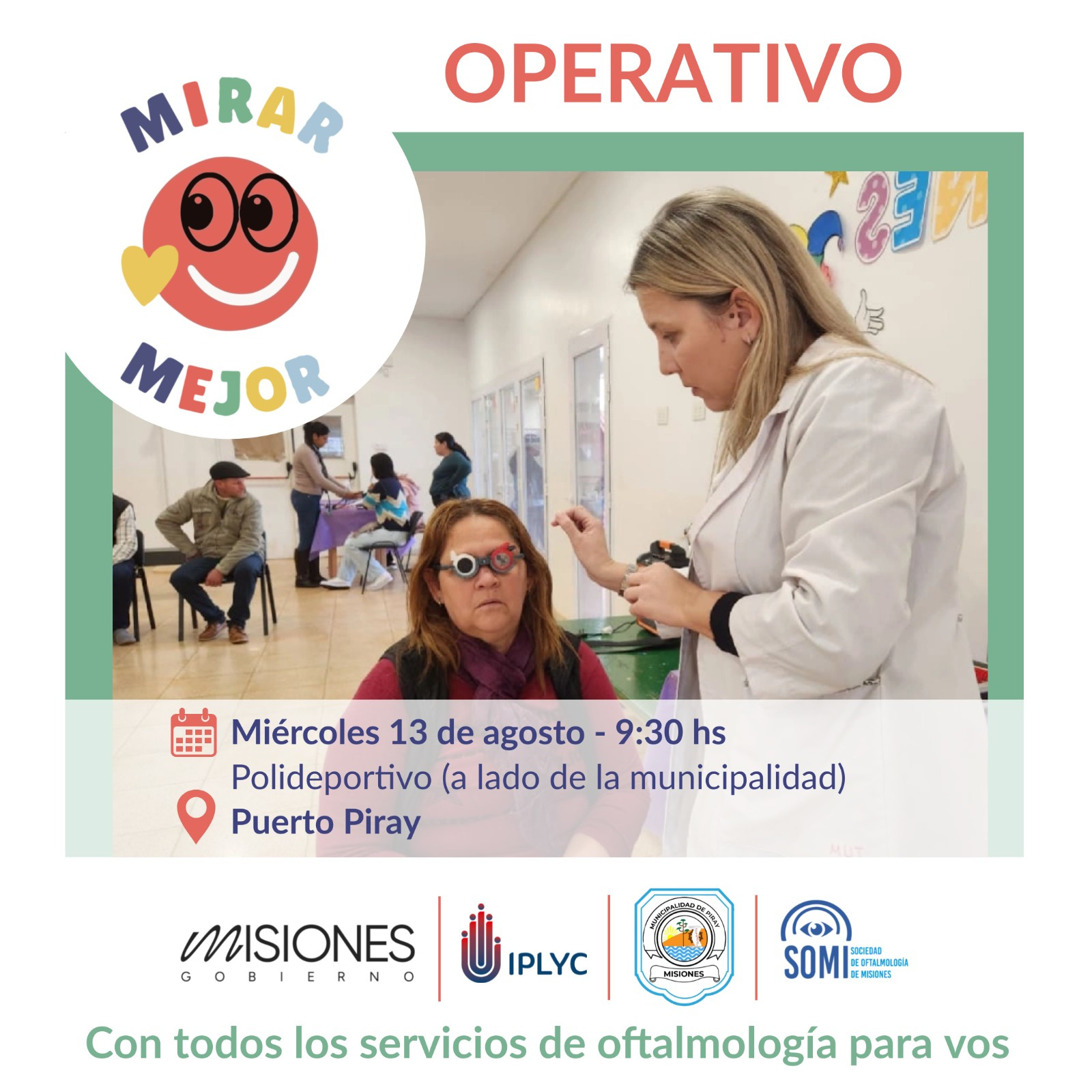 El programa "Mirar Mejor" llegará a Puerto Piray para brindar controles oftalmológicos gratuitos y entregar anteojos a vecinos con dificultades visuales 3 El programa "Mirar Mejor" llegará a Puerto Piray para brindar controles oftalmológicos gratuitos y entregar anteojos a vecinos con dificultades visuales imagen-2