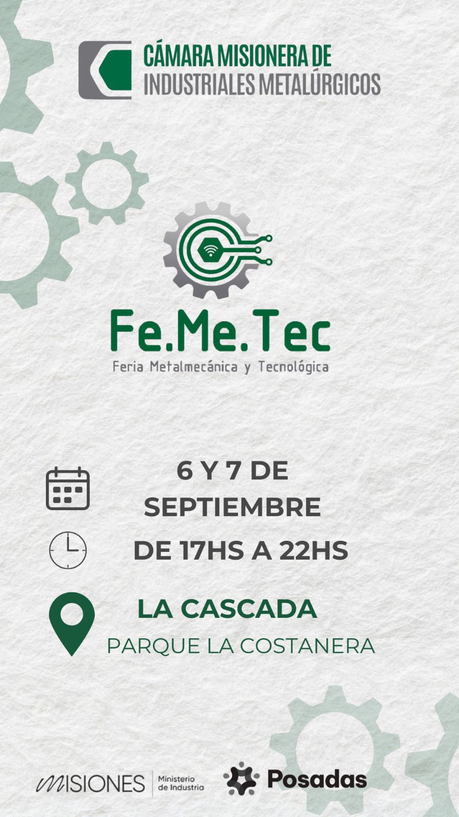 Preparan la Feria Metalmecánica y Tecnológica 2025, en la Cascada Parque de la costanera posadeña 3 Preparan la Feria Metalmecánica y Tecnológica 2025, en la Cascada Parque de la costanera posadeña imagen-2