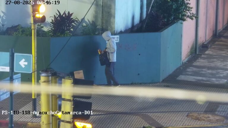 Cámaras del 911 captaron en tiempo real a un hombre mientras vandalizaba una escuela céntrica Cámaras del 911 captaron en tiempo real a un hombre mientras vandalizaba una escuela céntrica imagen-21