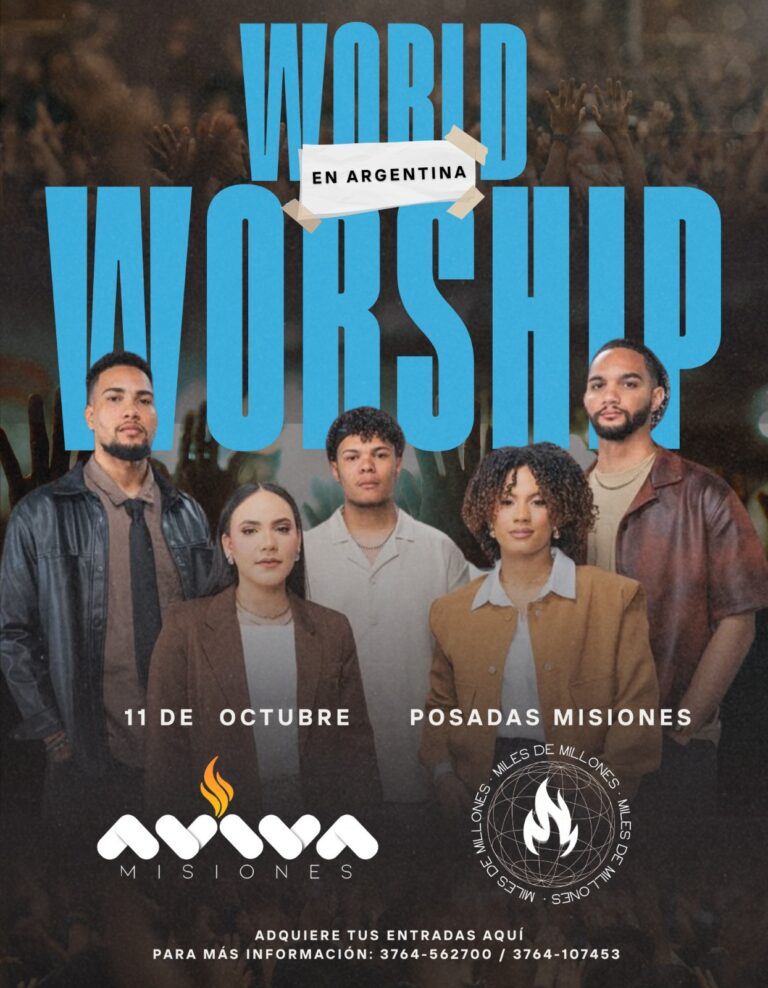World Worship: desde República Dominicana en octubre llega a Misiones «una experiencia sobrenatural de alabanza y adoración» World Worship: desde República Dominicana en octubre llega a Misiones "una experiencia sobrenatural de alabanza y adoración" imagen-49