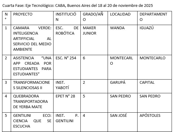 Misiones tiene sus representantes para la Feria Nacional de Ciencias 2025 imagen-20