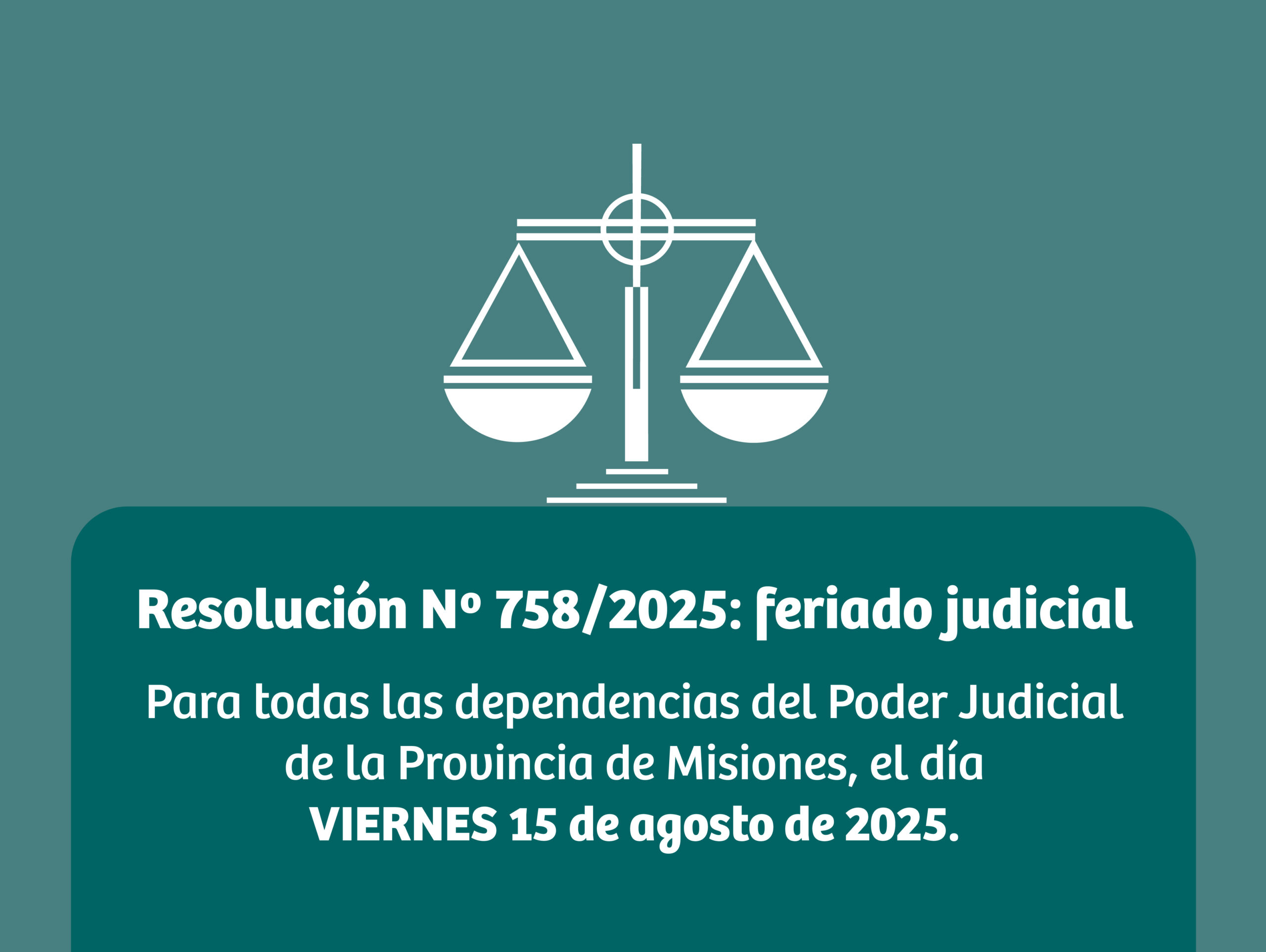 Feriado Judicial el viernes 15 en todas las dependencias 3 Feriado Judicial el viernes 15 en todas las dependencias imagen-2