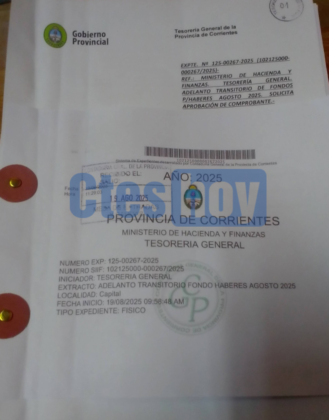 Crisis en Corrientes: el gobernador Valdés solicitó un préstamo de $45 mil millones para poder pagar los sueldos de agosto imagen-4