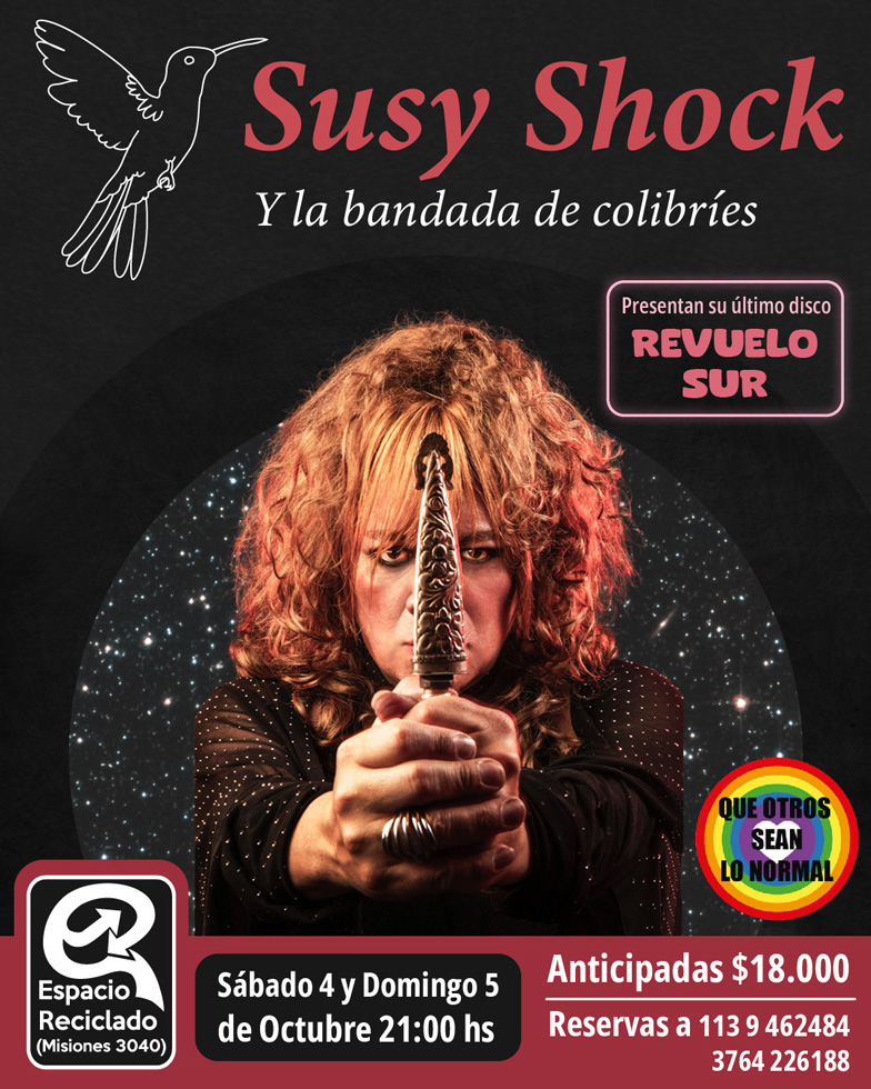 Susy Shock en Posadas: literatura trans, tango trava y canción mestiza 3 Susy Shock en Posadas: literatura trans, tango trava y canción mestiza imagen-2