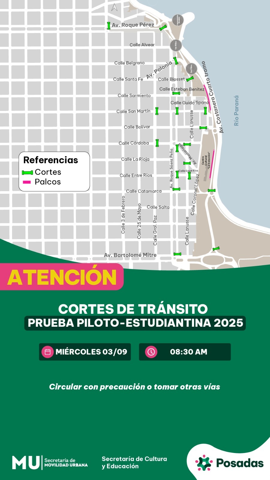 Estudiantina 2025: todo listo para la segunda prueba piloto en la Costanera 5 Estudiantina 2025: todo listo para la segunda prueba piloto en la Costanera imagen-4