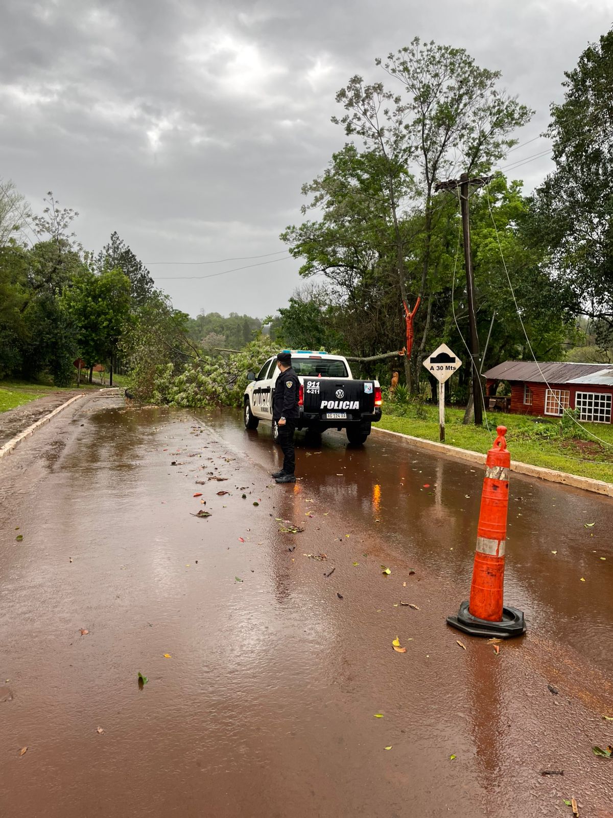 Temporal: provocó voladura de chapas y caída de postes en algunos sectores imagen-6