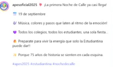 Estudiantina 2025: la primera noche de desfile será el viernes 19 3 Estudiantina 2025: la primera noche de desfile será el viernes 19 imagen-2