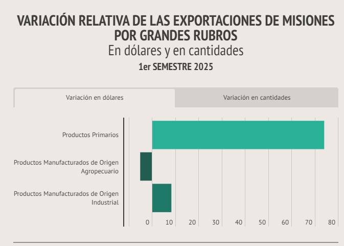 Las exportaciones totales de Misiones durante el primer semestre de 2025 ascendieron a USD 261.000.000 9 Las exportaciones totales de Misiones durante el primer semestre de 2025 ascendieron a USD 261.000.000 imagen-8