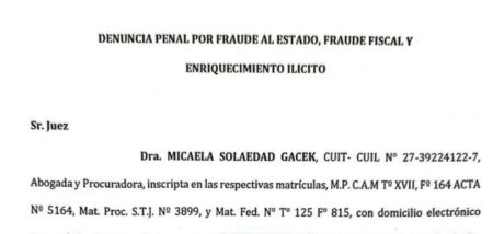 Micaela Gacek denunció penalmente a diputada del PAyS y a legisladora electa por ese espacio que lidera «Cacho» Bárbaro por presunto fraude al Estado Micaela Gacek denunció penalmente a diputada del PAyS y a legisladora electa por ese espacio que lidera "Cacho" Bárbaro por presunto fraude al Estado imagen-8