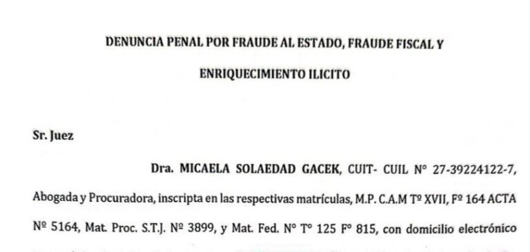 Micaela Gacek denunció penalmente a diputada del PAyS y a legisladora electa por ese espacio que lidera "Cacho" Bárbaro por presunto fraude al Estado imagen-32