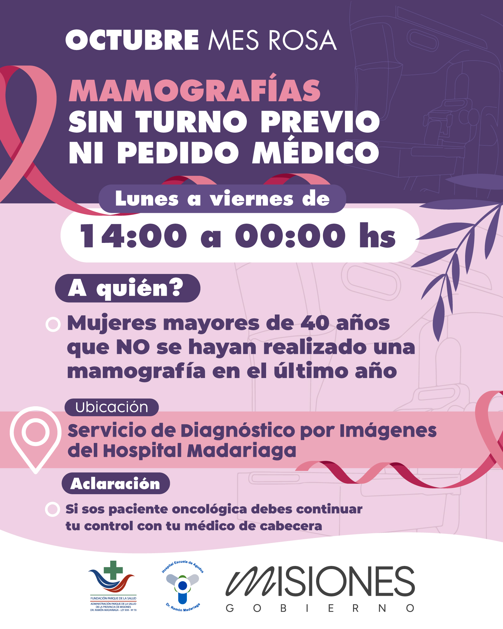 Octubre Rosa: Un llamado a la concientización y prevención del cáncer de mama desde el Madariaga imagen-2