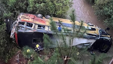 Trágico: colectivo cayó a un arroyo tras un choque en Campo Viera: hay al menos ocho fallecidos y 31 heridos Trágico: colectivo cayó a un arroyo tras un choque en Campo Viera: hay al menos ocho fallecidos y 31 heridos imagen-10