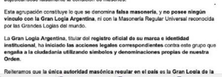 La Gran Logia Argentina de Libres y Aceptados Masones advierte sobre actividad de "falsa masonería" en Posadas imagen-5