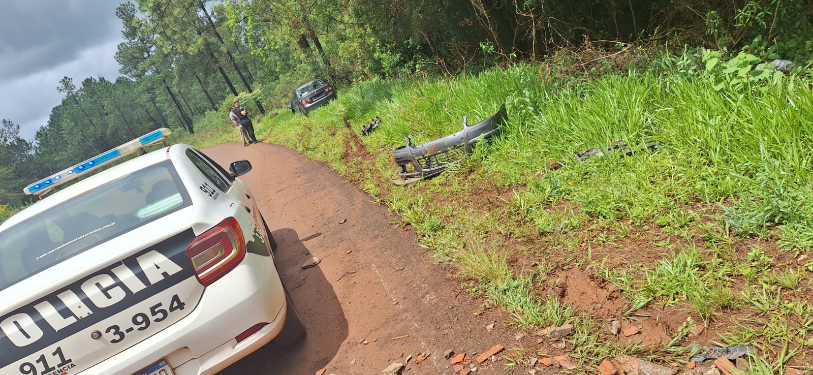 Despiste en Santa Inés: un automóvil impactó contra un árbol imagen-2