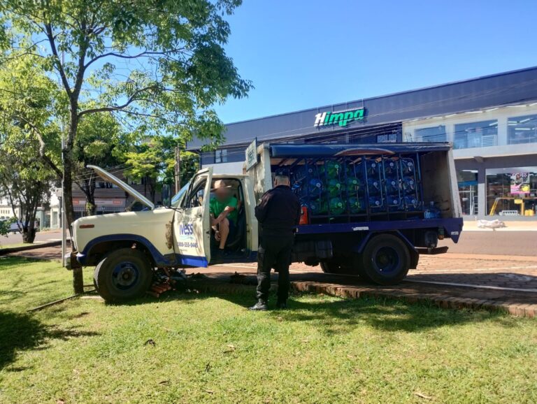 Oberá: un camión perdió el control e impactó contra un banco en una plaza imagen-46
