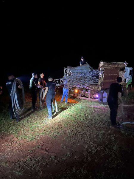 La Policía recuperó una torre de transmisión de 48 metros robada a un canal de televisión en Apóstoles imagen-1