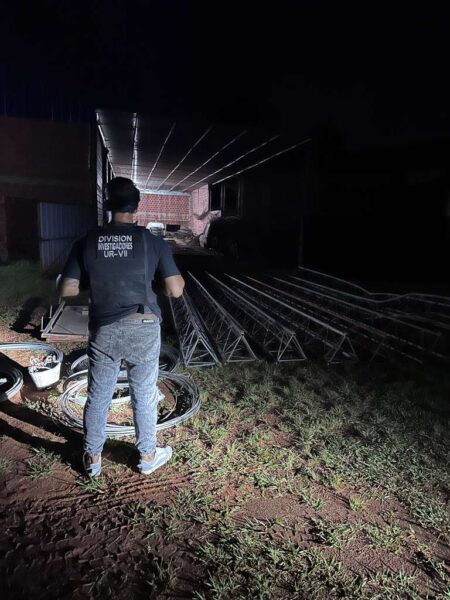 Secuestraron paneles y soportes de la torre sustraída en Apóstoles imagen-7