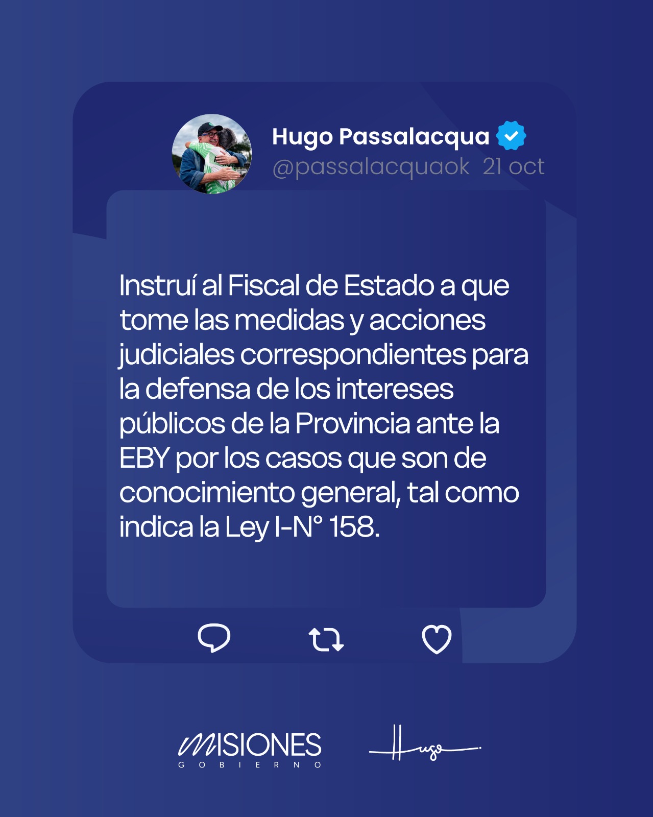 Passalacqua instruyó al Fiscal de Estado para que proceda a iniciar acciones judiciales contra la EBY 3 Passalacqua instruyó al Fiscal de Estado para que proceda a iniciar acciones judiciales contra la EBY imagen-2