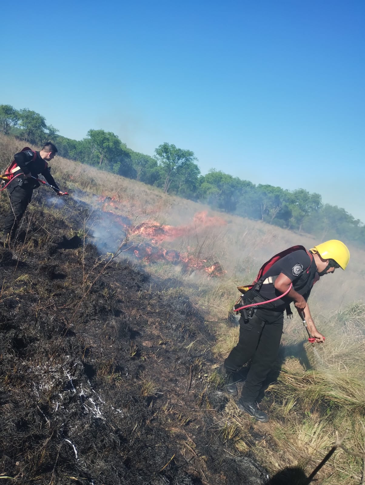 Incendio de malezas en la zona del Peaje San Ana 5 Incendio de malezas en la zona del Peaje San Ana imagen-4