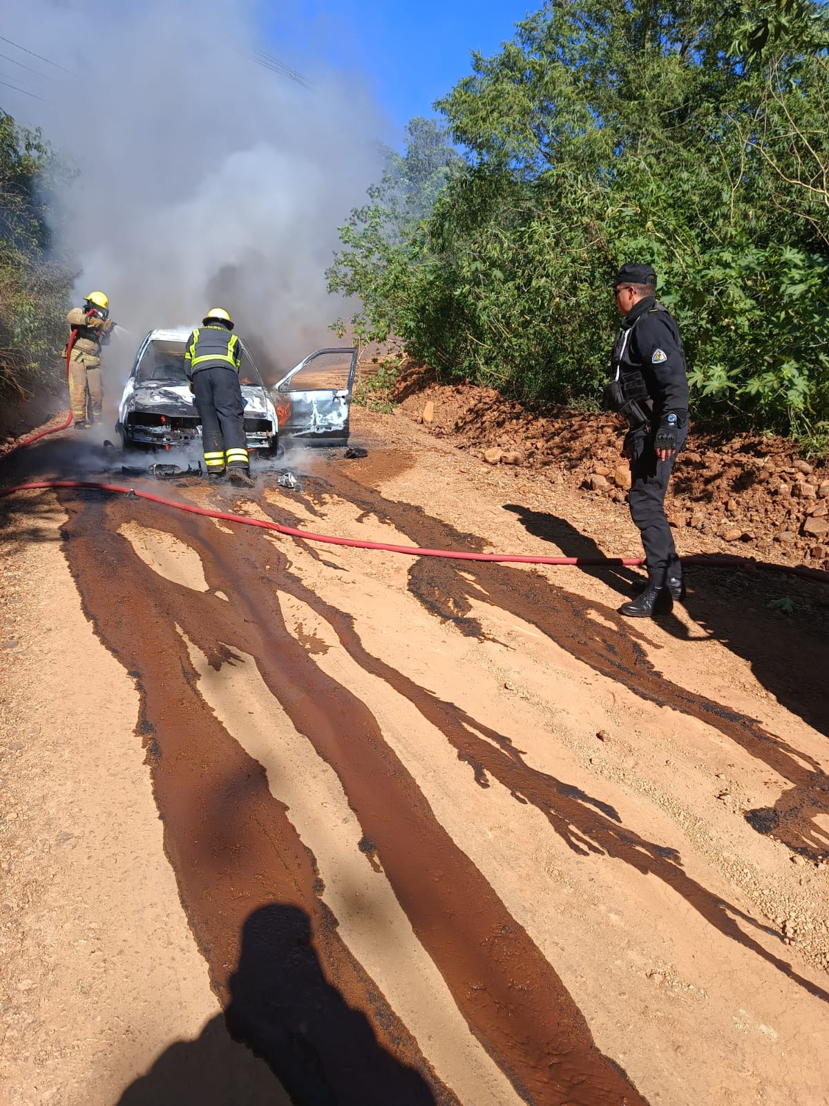 Un vehículo se incendió por completo en El Soberbio 5 Un vehículo se incendió por completo en El Soberbio imagen-4