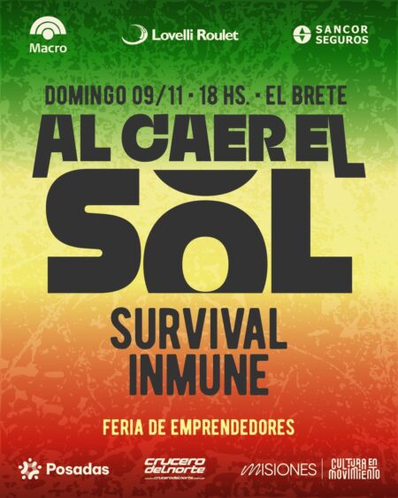 El ciclo “Al Caer el Sol” continúa este domingo con propuestas de reggae y rock alternativo en la costanera posadeña imagen-4