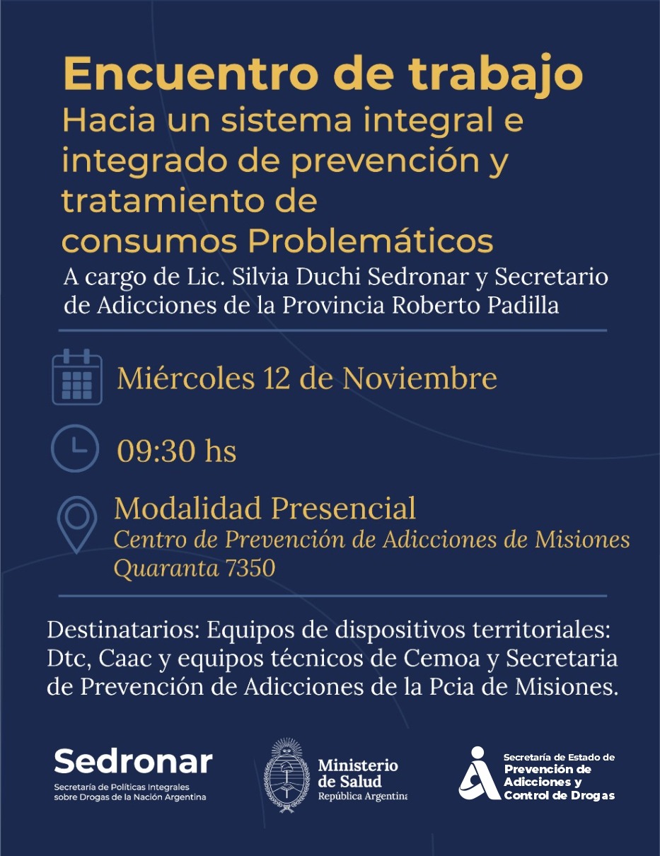 Sedronar y la Secretaría de Prevención de Adicciones articulan acciones para consolidar un sistema integral de abordaje de consumos problemáticos 3 Sedronar y la Secretaría de Prevención de Adicciones articulan acciones para consolidar un sistema integral de abordaje de consumos problemáticos imagen-2