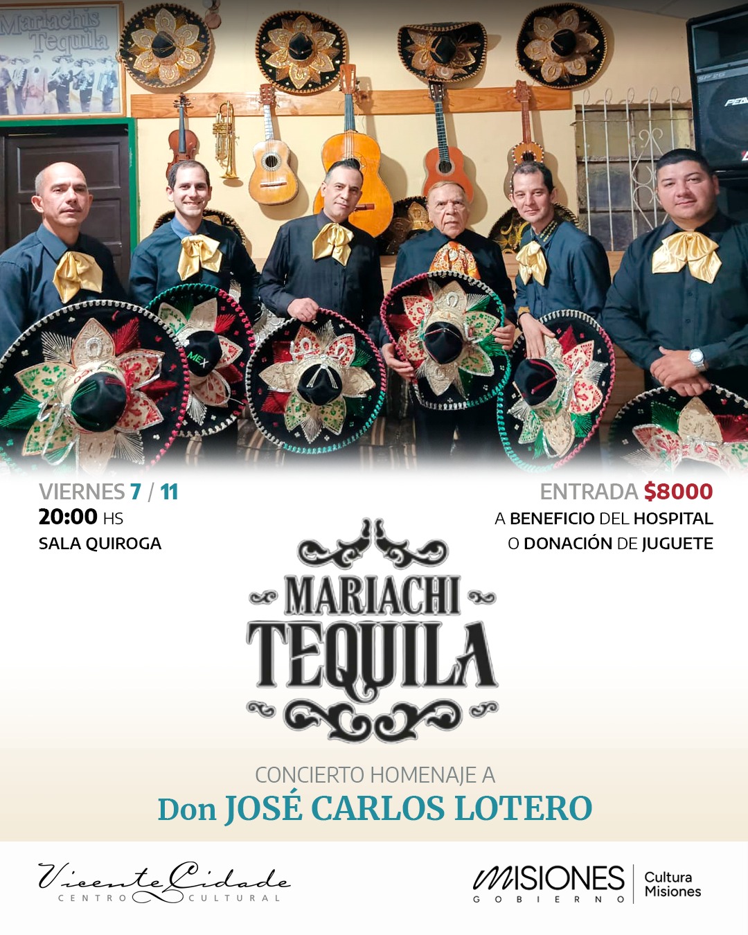 Mariachi Tequila celebra más de tres décadas de música con un homenaje solidario en Posadas imagen-1