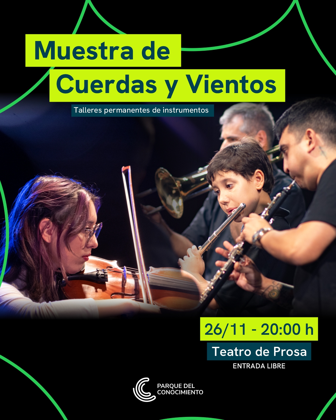 El Parque del Conocimiento cierra el ciclo lectivo 2025 con muestras y conciertos de los Talleres de Violín, Cuerdas y Vientos en el Teatro de Prosa 7 El Parque del Conocimiento cierra el ciclo lectivo 2025 con muestras y conciertos de los Talleres de Violín, Cuerdas y Vientos en el Teatro de Prosa imagen-6