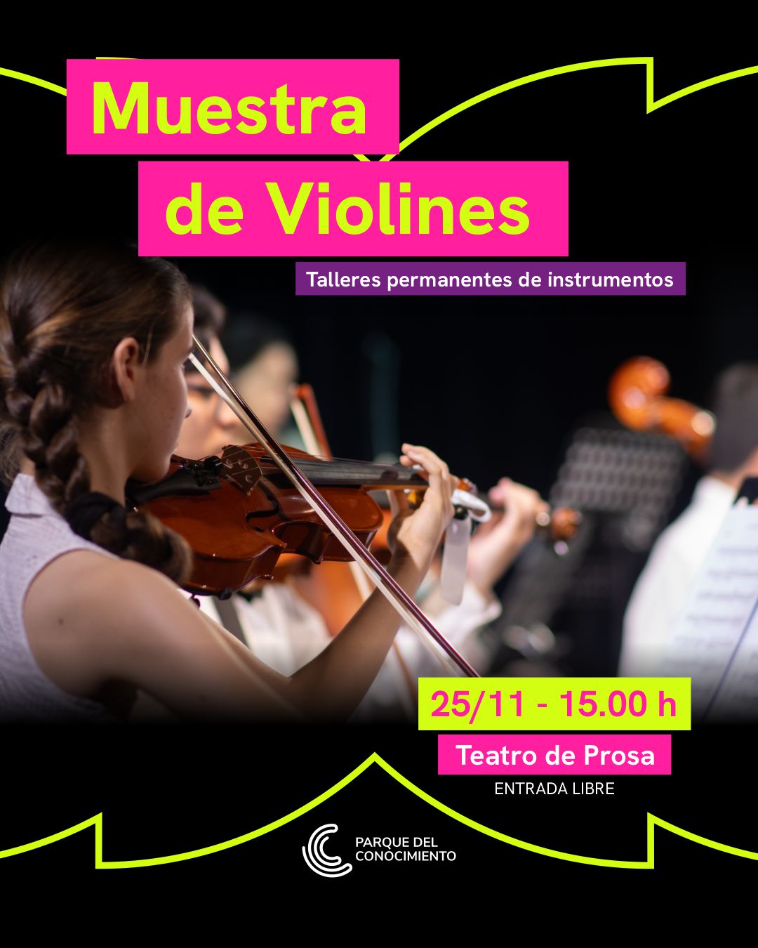 El Parque del Conocimiento cierra el ciclo lectivo 2025 con muestras y conciertos de los Talleres de Violín, Cuerdas y Vientos en el Teatro de Prosa 5 El Parque del Conocimiento cierra el ciclo lectivo 2025 con muestras y conciertos de los Talleres de Violín, Cuerdas y Vientos en el Teatro de Prosa imagen-4