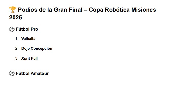 Gran Final de la Copa Robótica Misiones: cientos de estudiantes compitieron por el título provincial 17 Gran Final de la Copa Robótica Misiones: cientos de estudiantes compitieron por el título provincial imagen-16