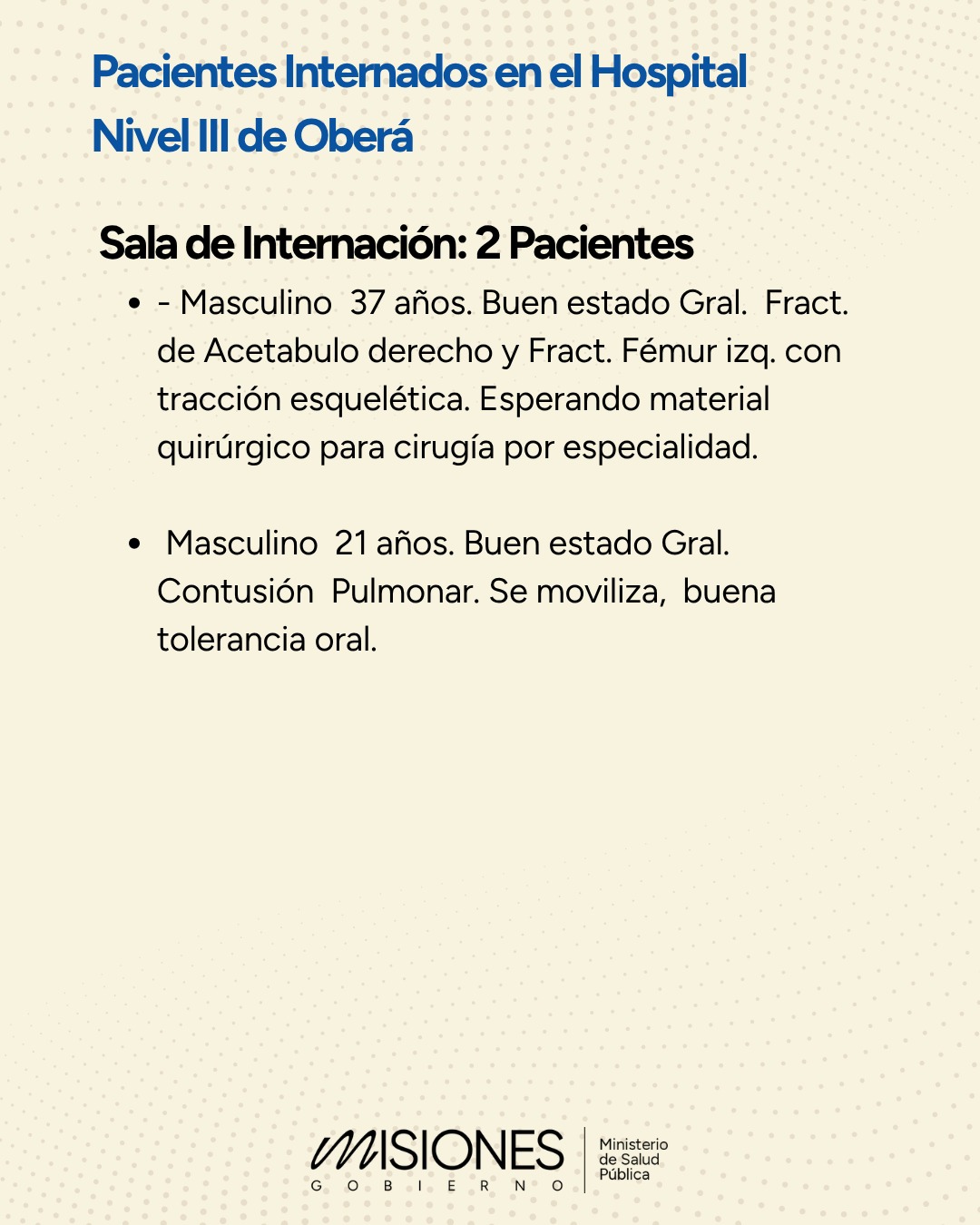 Tragedia vial en la Ruta Nacional 14: continúa la mejora de los internados, con un paciente en terapia intensiva 4 Tragedia vial en la Ruta Nacional 14: continúa la mejora de los internados, con un paciente en terapia intensiva imagen-3