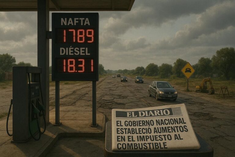 Nación sube los impuestos a los combustibles mientras las rutas se deterioran y los fondos viales se esfuman imagen-1