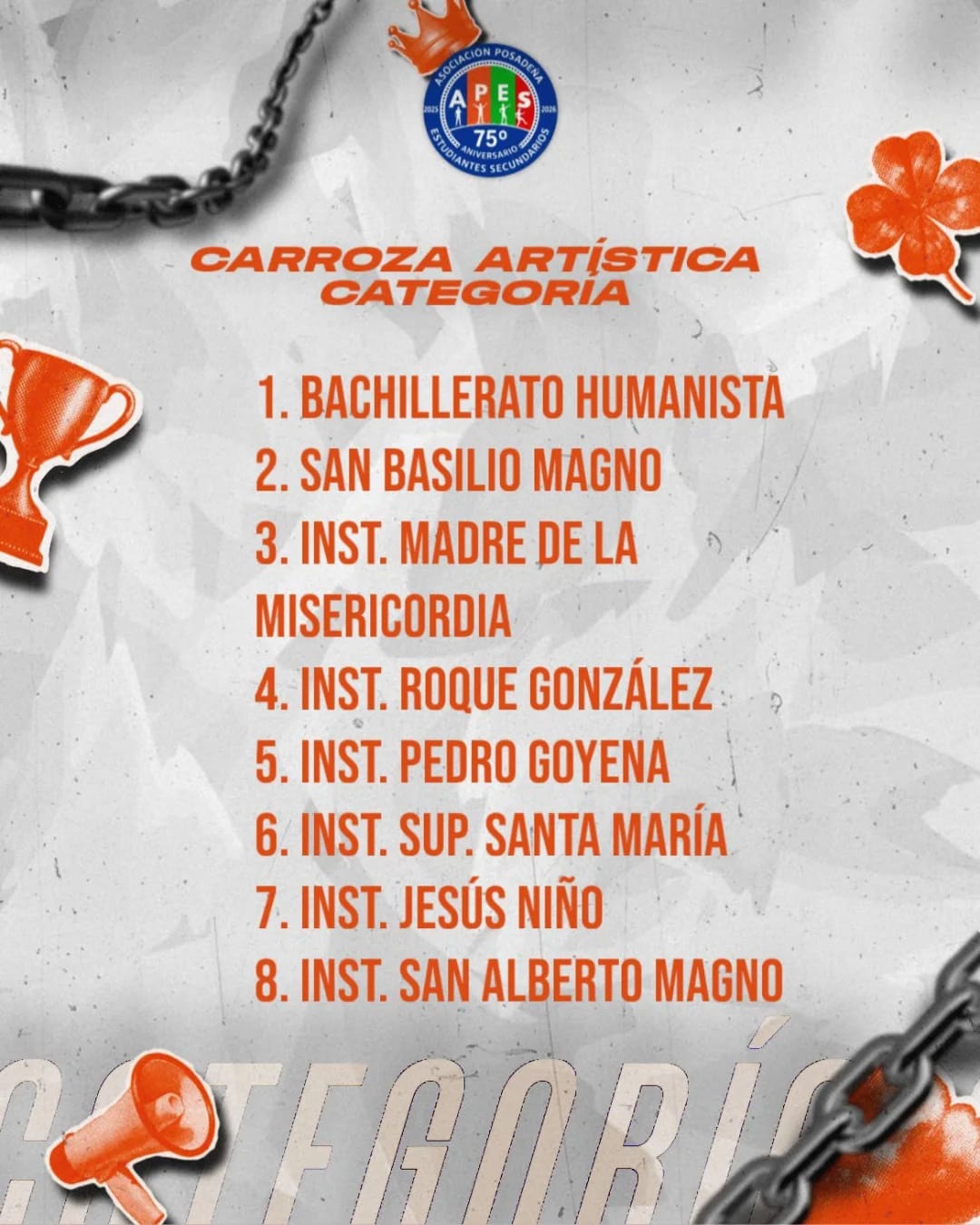 Estudiantina 2025: los ganadores, todos los resultados imagen-4