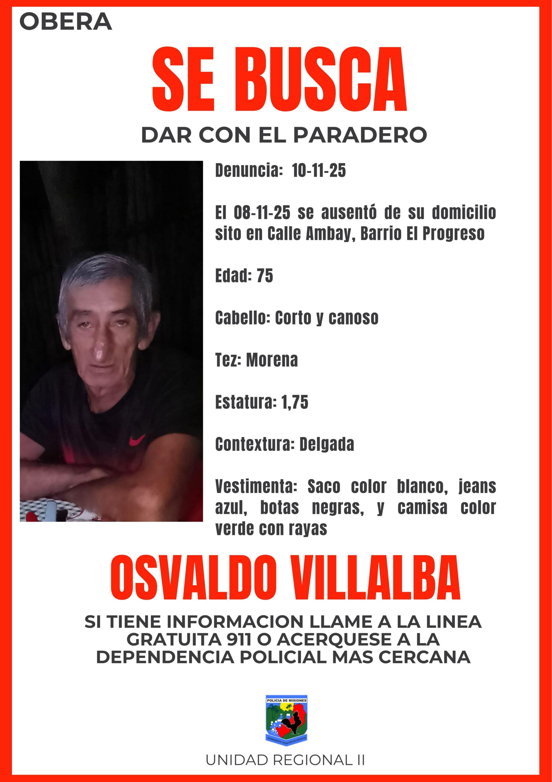 La Policía intensifica la búsqueda de Osvaldo Villalba en la zona Centro imagen-6