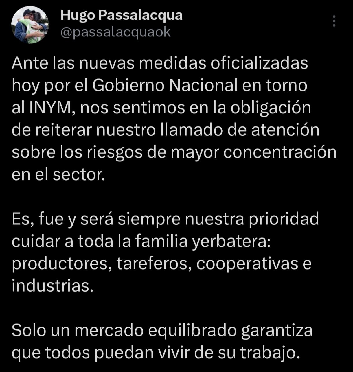 Nuevas medidas del Gobierno nacional para el INYM: "Reiteramos nuestro llamado de atención sobre los riesgos de mayor concentración en el sector", advirtió Passalacqua 3 Nuevas medidas del Gobierno nacional para el INYM: "Reiteramos nuestro llamado de atención sobre los riesgos de mayor concentración en el sector", advirtió Passalacqua imagen-2