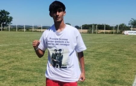 La emotiva dedicatoria de un amigo futbolista a Dilan González tras convertir un gol en Brasil imagen-7