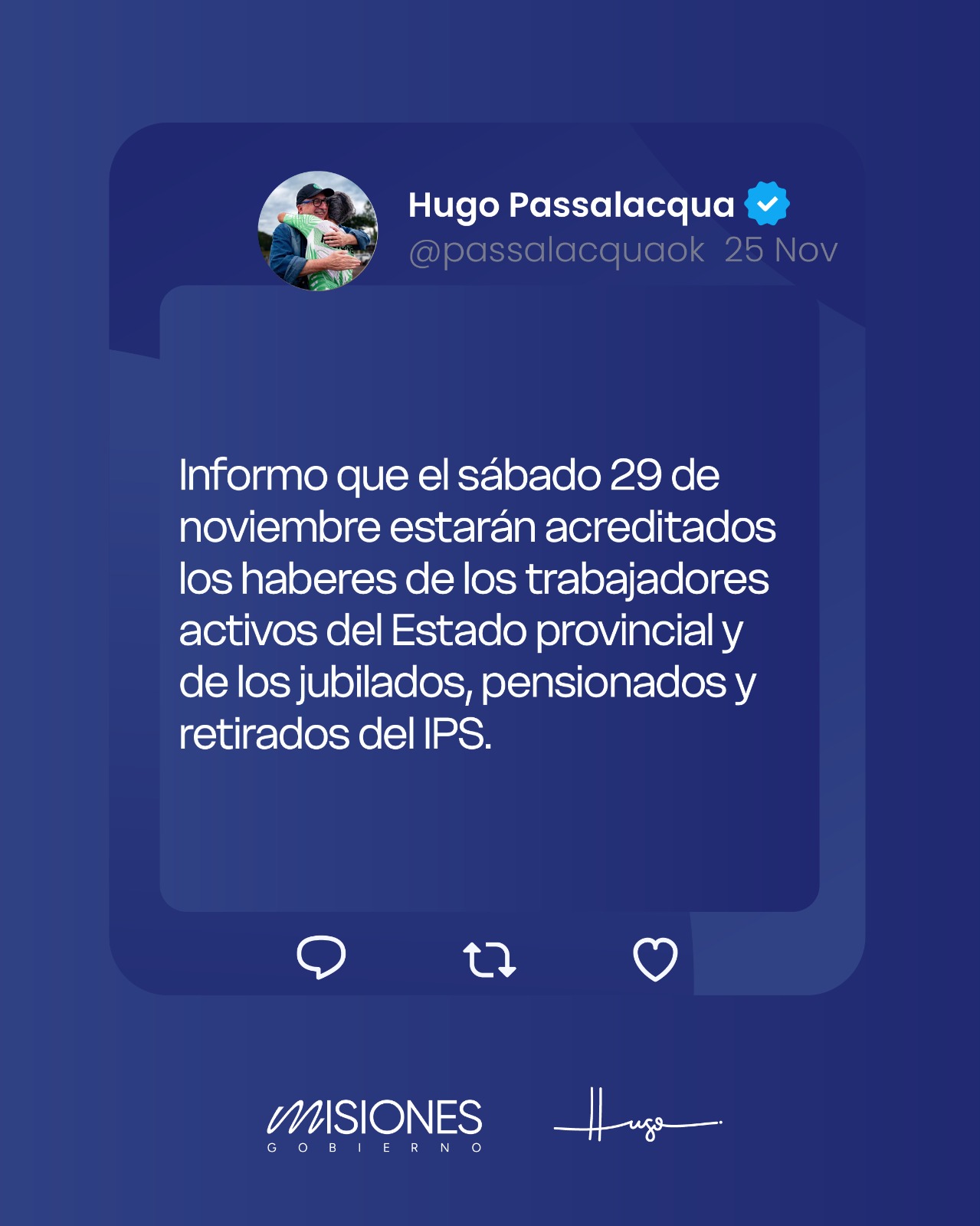 El sábado 29 pagan a jubilados, pensionados y Activos del Estado provincial 3 El sábado 29 pagan a jubilados, pensionados y Activos del Estado provincial imagen-2