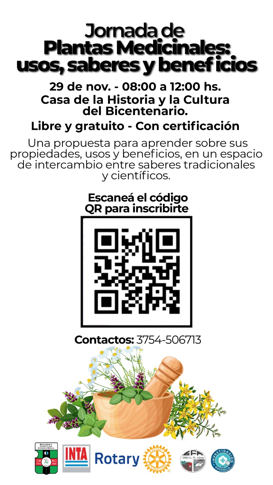 Realizarán una jornada sobre plantas medicinales con enfoque tradicional y científico 3 Realizarán una jornada sobre plantas medicinales con enfoque tradicional y científico imagen-2