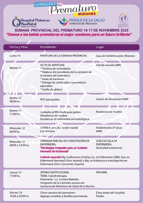 El Hospital Materno Neonatal celebra la Semana Provincial del Prematuro con múltiples actividades imagen-6